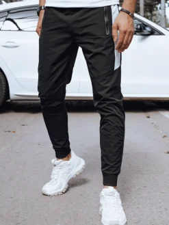 Spodnie Męskie>Dstreet Spodnie męskie dresowe czarne UX4312