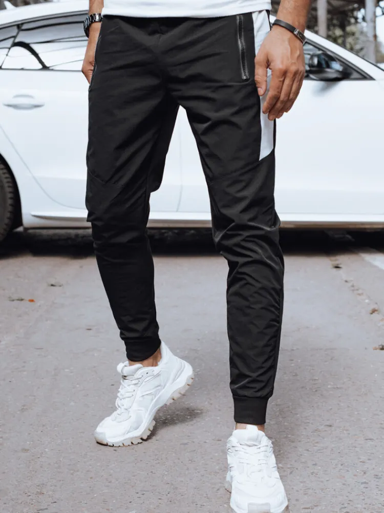 Spodnie Męskie>Dstreet Spodnie męskie dresowe czarne UX4312