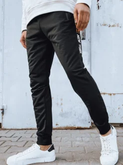 Spodnie Męskie>Dstreet Spodnie męskie dresowe czarne UX4273