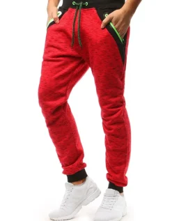 Spodnie Męskie>Dstreet Spodnie męskie dresowe czerwone UX3513