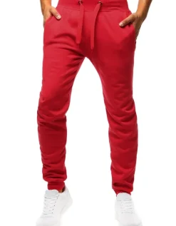 Spodnie Męskie>Dstreet Spodnie męskie dresowe czerwone UX2708