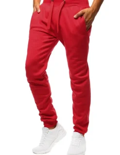 Spodnie Męskie>Dstreet Spodnie męskie dresowe czerwone UX2708