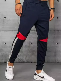 Spodnie Męskie>Dstreet Spodnie męskie dresowe granatowe UX3240