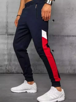 Spodnie Męskie>Dstreet Spodnie męskie dresowe granatowe UX3200