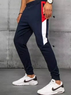 Spodnie Męskie>Dstreet Spodnie męskie dresowe granatowe UX3203