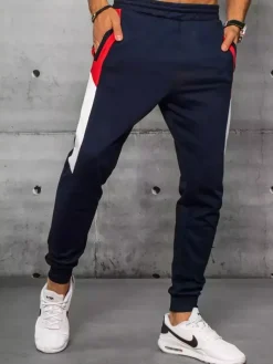 Spodnie Męskie>Dstreet Spodnie męskie dresowe granatowe UX3203