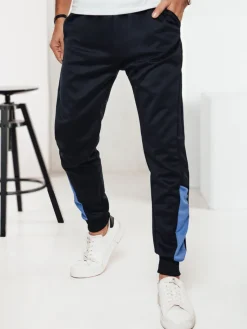 Spodnie Męskie>Dstreet Spodnie męskie dresowe granatowe UX4128