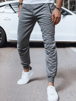 Spodnie Męskie>Dstreet Spodnie męskie dresowe jasnoszare UX4269