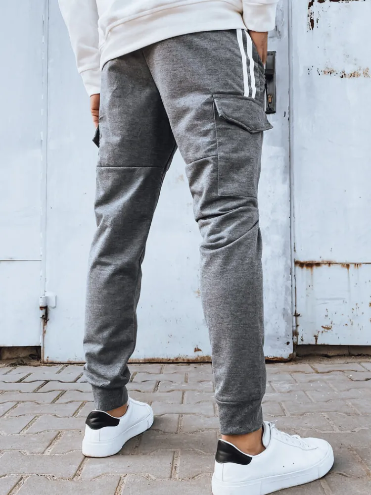 Spodnie Męskie>Dstreet Spodnie męskie dresowe jasnoszare UX4275