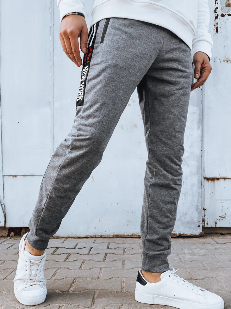 Spodnie Męskie>Dstreet Spodnie męskie dresowe jasnoszare UX4272