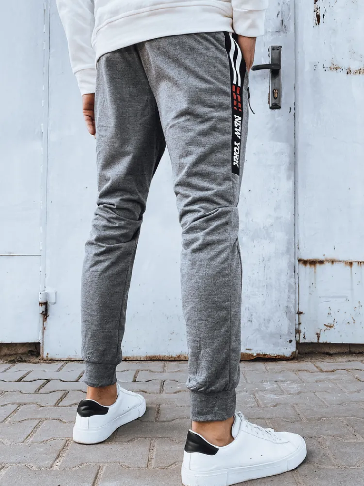 Spodnie Męskie>Dstreet Spodnie męskie dresowe jasnoszare UX4272