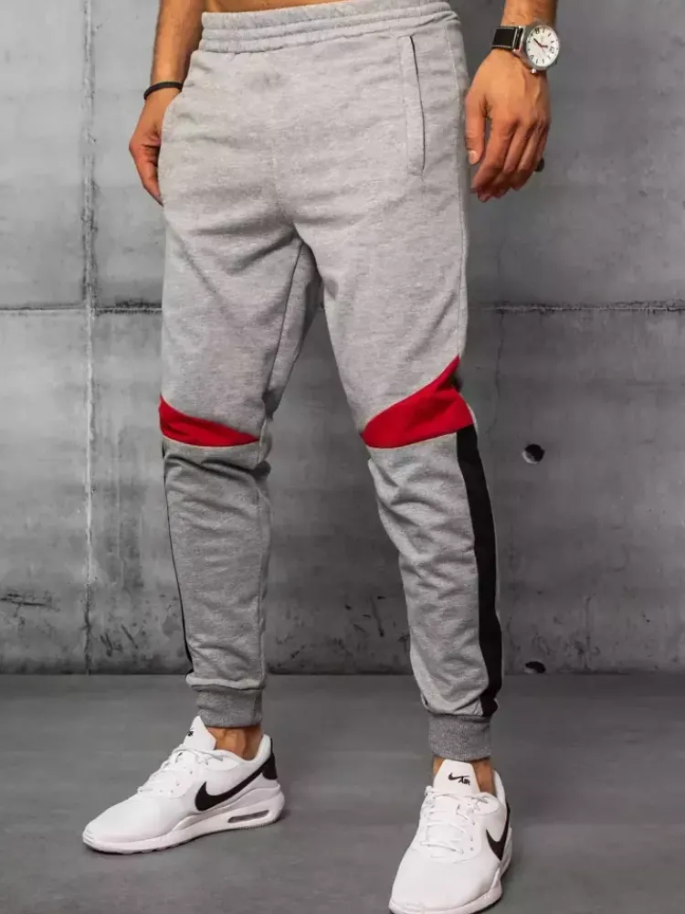 Spodnie Męskie>Dstreet Spodnie męskie dresowe jasnoszare UX3241