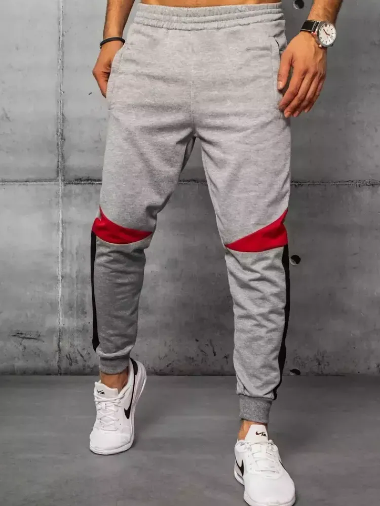 Spodnie Męskie>Dstreet Spodnie męskie dresowe jasnoszare UX3241