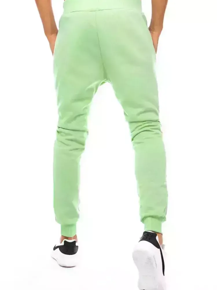 Spodnie Męskie>Dstreet Spodnie męskie dresowe jasnozielone UX3451
