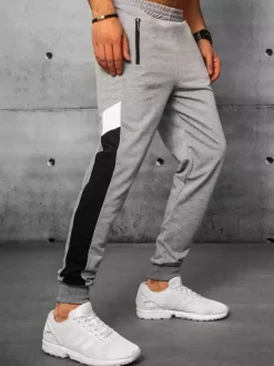 Spodnie Męskie>Dstreet Spodnie męskie dresowe jasnoszare UX3199