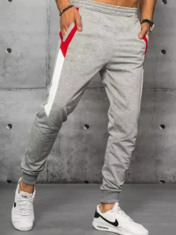 Spodnie Męskie>Dstreet Spodnie męskie dresowe jasnoszare UX3204