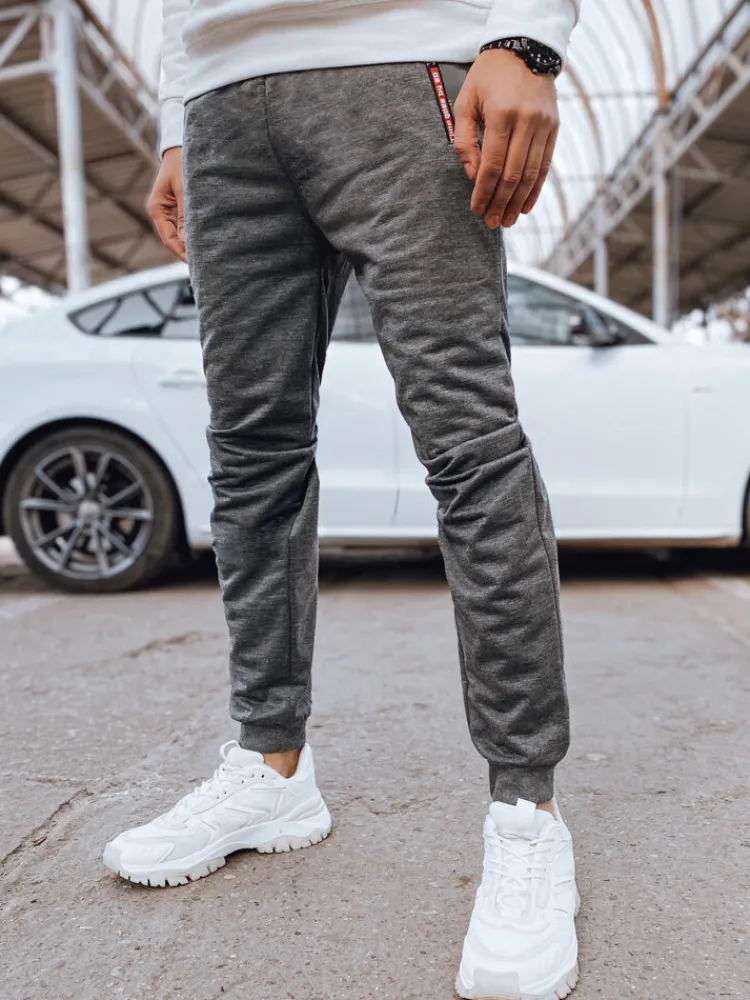 Spodnie Męskie>Dstreet Spodnie męskie dresowe jasnoszare UX4281