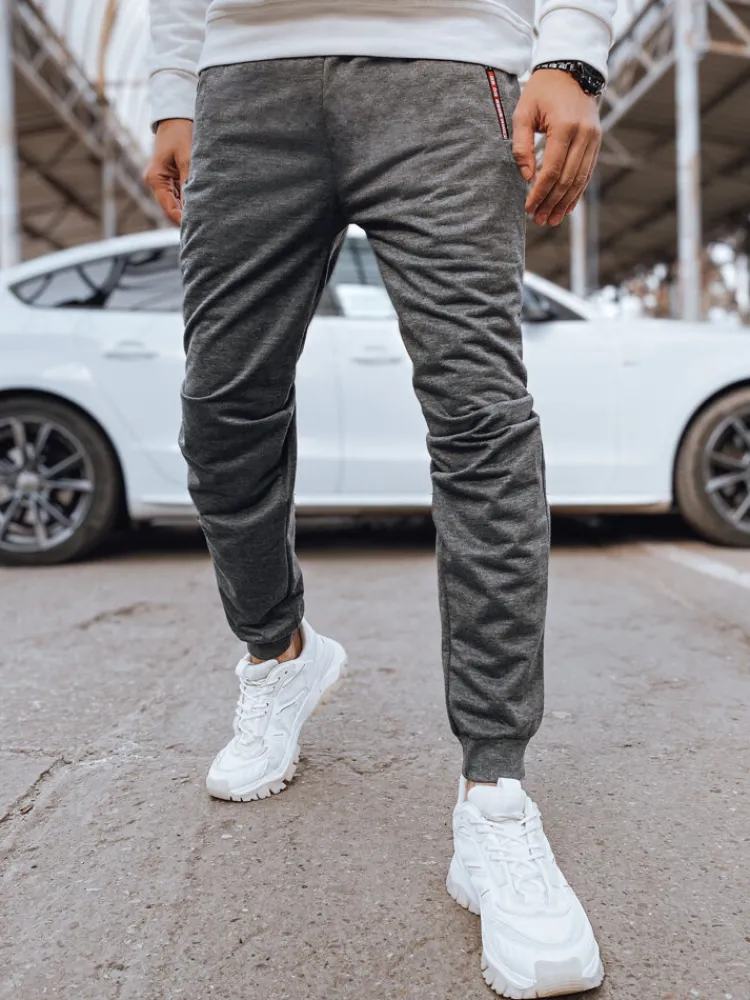 Spodnie Męskie>Dstreet Spodnie męskie dresowe jasnoszare UX4281