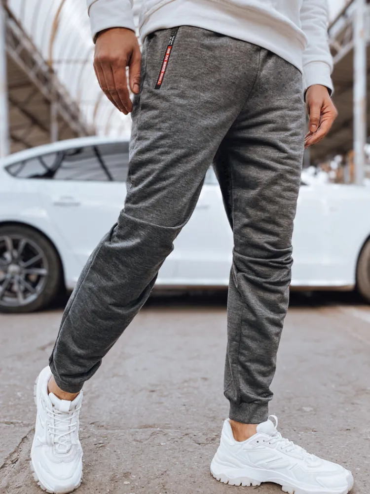 Spodnie Męskie>Dstreet Spodnie męskie dresowe jasnoszare UX4281