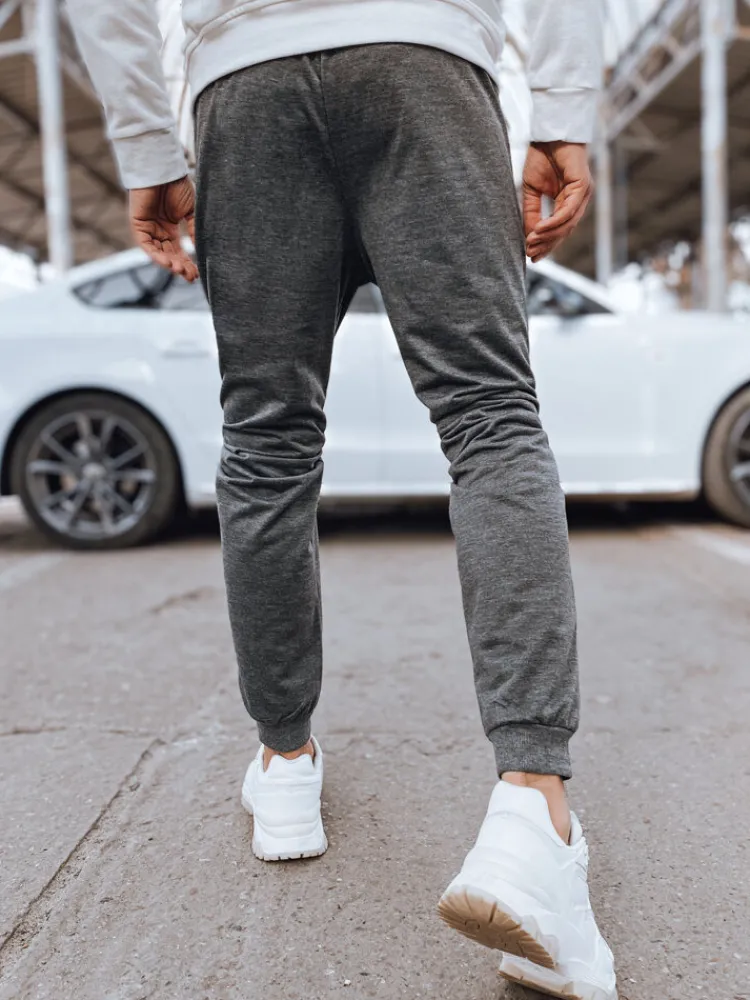 Spodnie Męskie>Dstreet Spodnie męskie dresowe jasnoszare UX4281