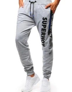 Spodnie Męskie>Dstreet Spodnie męskie dresowe jasnoszare UX3521