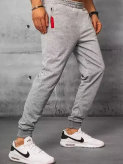 Spodnie Męskie>Dstreet Spodnie męskie dresowe jasnoszare UX3206