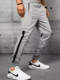 Spodnie Męskie>Dstreet Spodnie męskie dresowe jasnoszare UX3236