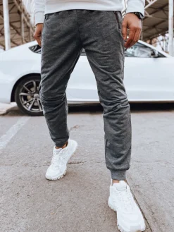 Spodnie Męskie>Dstreet Spodnie męskie dresowe jasnoszare UX4284