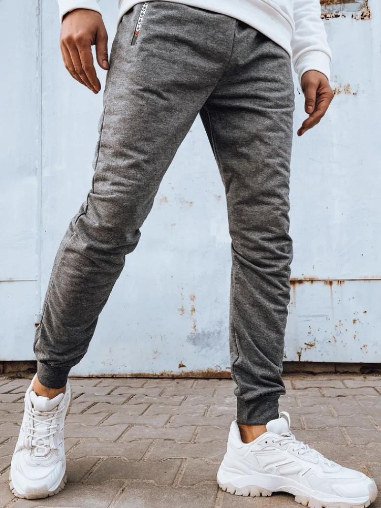 Spodnie Męskie>Dstreet Spodnie męskie dresowe jasnoszare UX4278