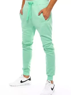 Spodnie Męskie>Dstreet Spodnie męskie dresowe miętowe UX3371