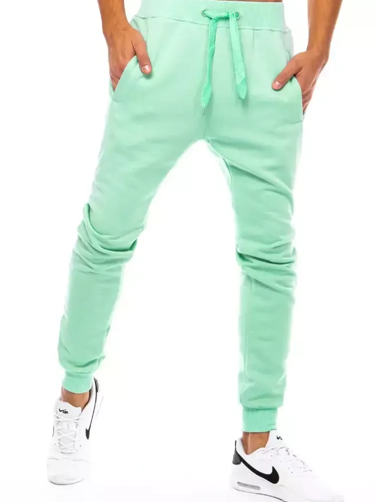 Spodnie Męskie>Dstreet Spodnie męskie dresowe miętowe UX3371