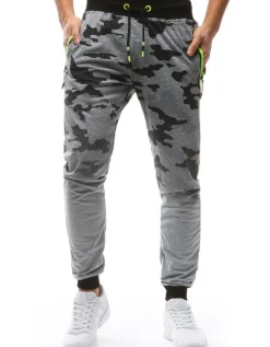 Spodnie Męskie>Dstreet Spodnie męskie dresowe moro jasnoszare UX3625