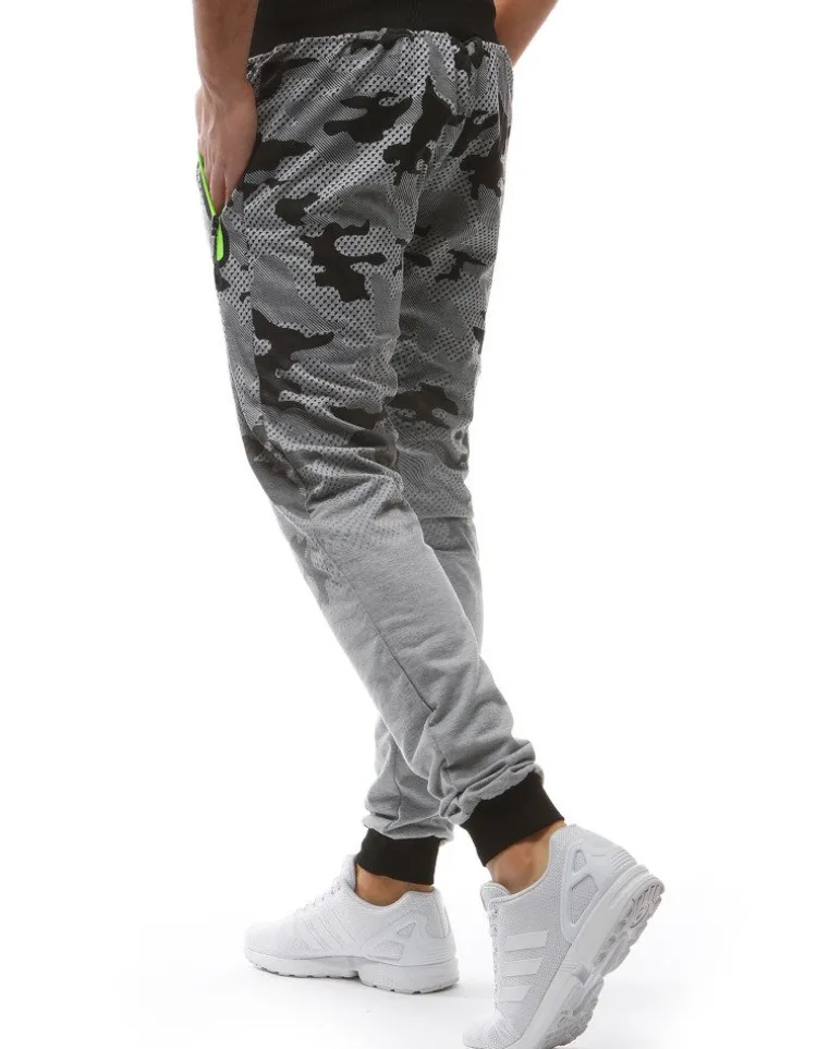 Spodnie Męskie>Dstreet Spodnie męskie dresowe moro jasnoszare UX3625