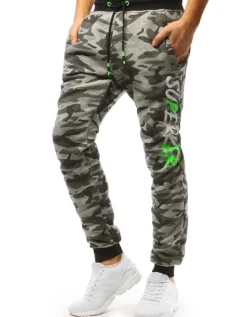 Spodnie Męskie>Dstreet Spodnie męskie dresowe moro jasnoszare UX3509