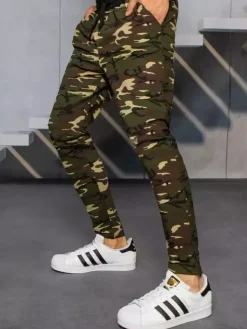 Spodnie Męskie>Dstreet Spodnie męskie dresowe moro brązowe UX3319