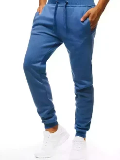 Spodnie Męskie>Dstreet Spodnie męskie dresowe niebieskie UX3427