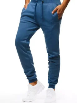 Spodnie Męskie>Dstreet Spodnie męskie dresowe niebieskie UX3370