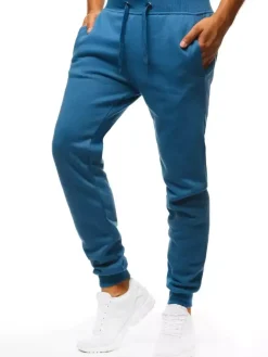 Spodnie Męskie>Dstreet Spodnie męskie dresowe niebieskie UX3632