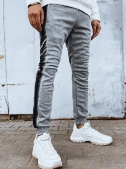 Spodnie Męskie>Dstreet Spodnie męskie dresowe szare UX4196