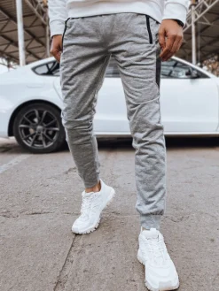 Spodnie Męskie>Dstreet Spodnie męskie dresowe szare UX4213