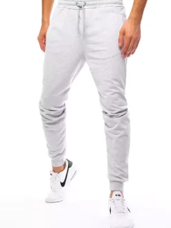 Spodnie Męskie>Dstreet Spodnie męskie dresowe szare UX3245