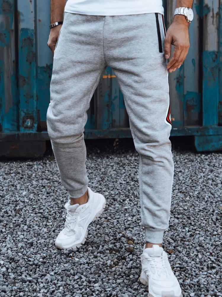 Spodnie Męskie>Dstreet Spodnie męskie dresowe szare UX4426