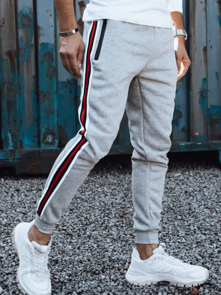 Spodnie Męskie>Dstreet Spodnie męskie dresowe szare UX4426