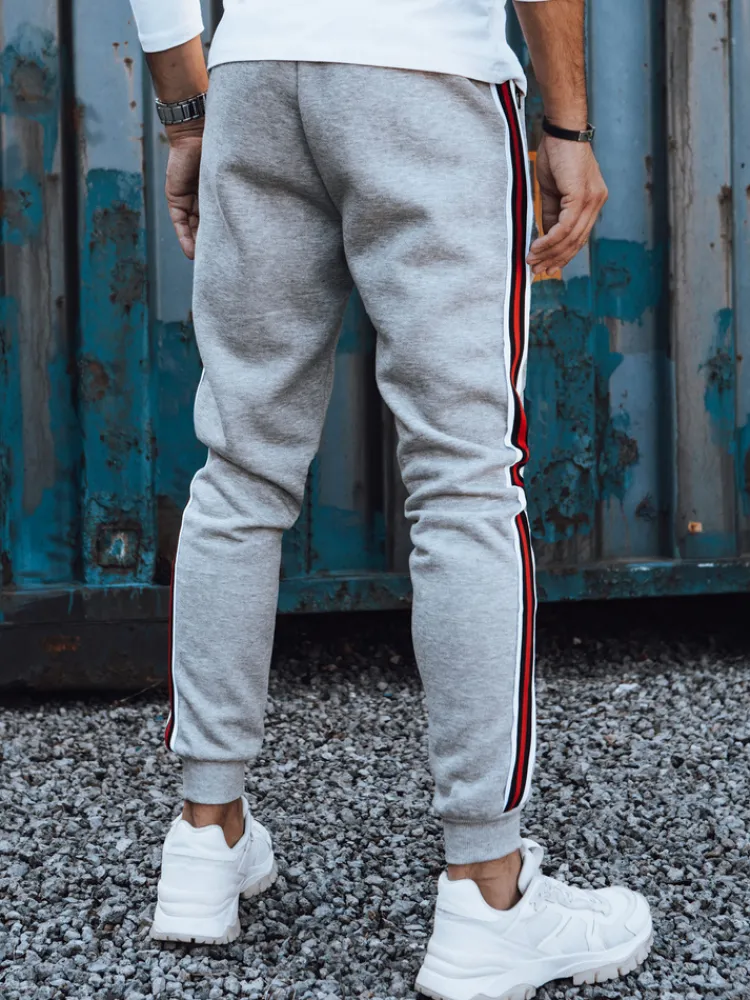Spodnie Męskie>Dstreet Spodnie męskie dresowe szare UX4426