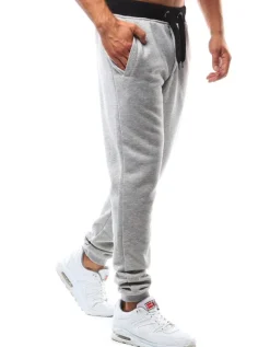 Spodnie Męskie>Dstreet Spodnie męskie dresowe szare UX2214