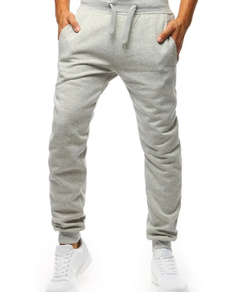 Spodnie Męskie>Dstreet Spodnie męskie dresowe szare UX2623