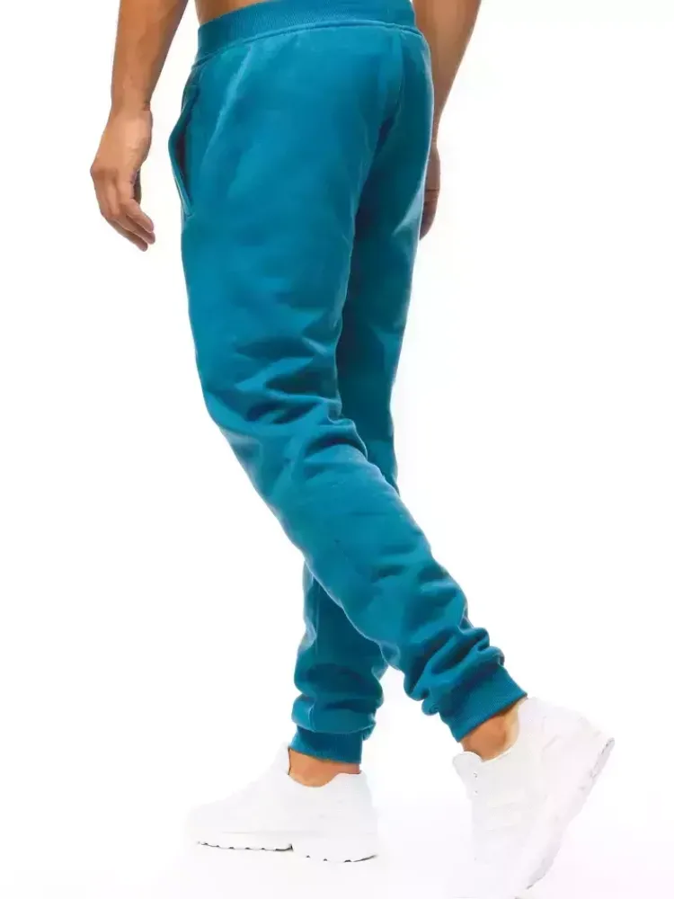 Spodnie Męskie>Dstreet Spodnie męskie dresowe turkusowe UX3428