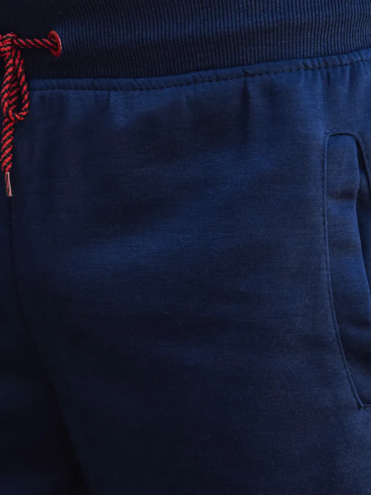 Spodnie Męskie>Dstreet Spodnie męskie dresowe ze ściągaczem granatowe UX4450