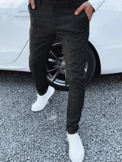 Wyjątkowe Okazje|Spodnie Męskie>Dstreet Spodnie męskie grafitowe UX4383