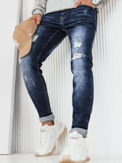 Jeansy Męskie>Dstreet Spodnie męskie granatowe UX3916